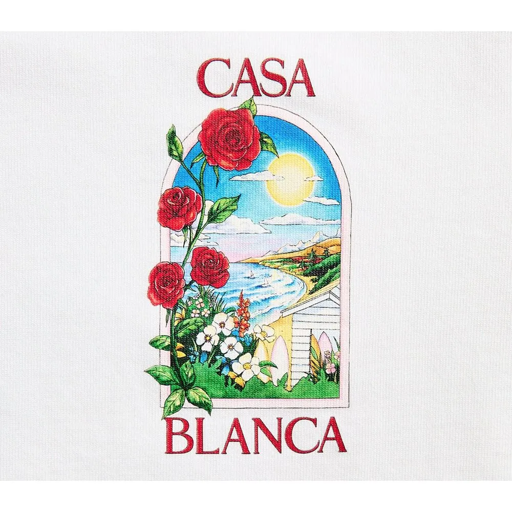 Casablanca White Cotton T-Shirt sold by Siebentaschen product image thumbnail 5