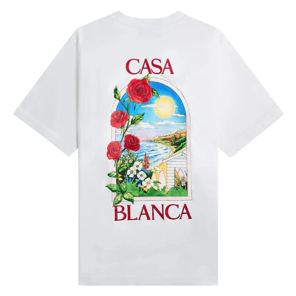 Casablanca White Cotton T-Shirt sold by Siebentaschen product image thumbnail 2