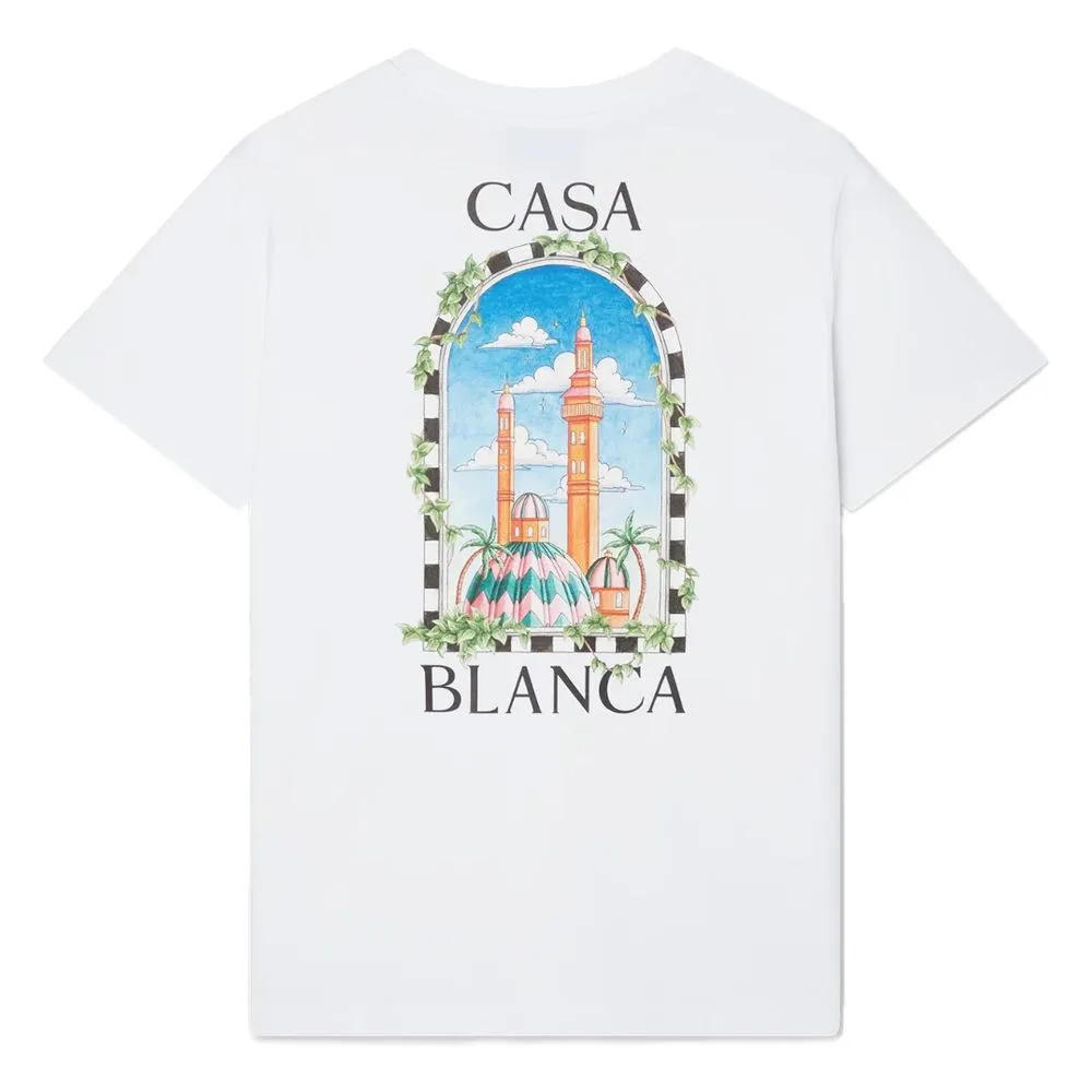 Casablanca White Cotton T-Shirt sold by Siebentaschen product image thumbnail 2
