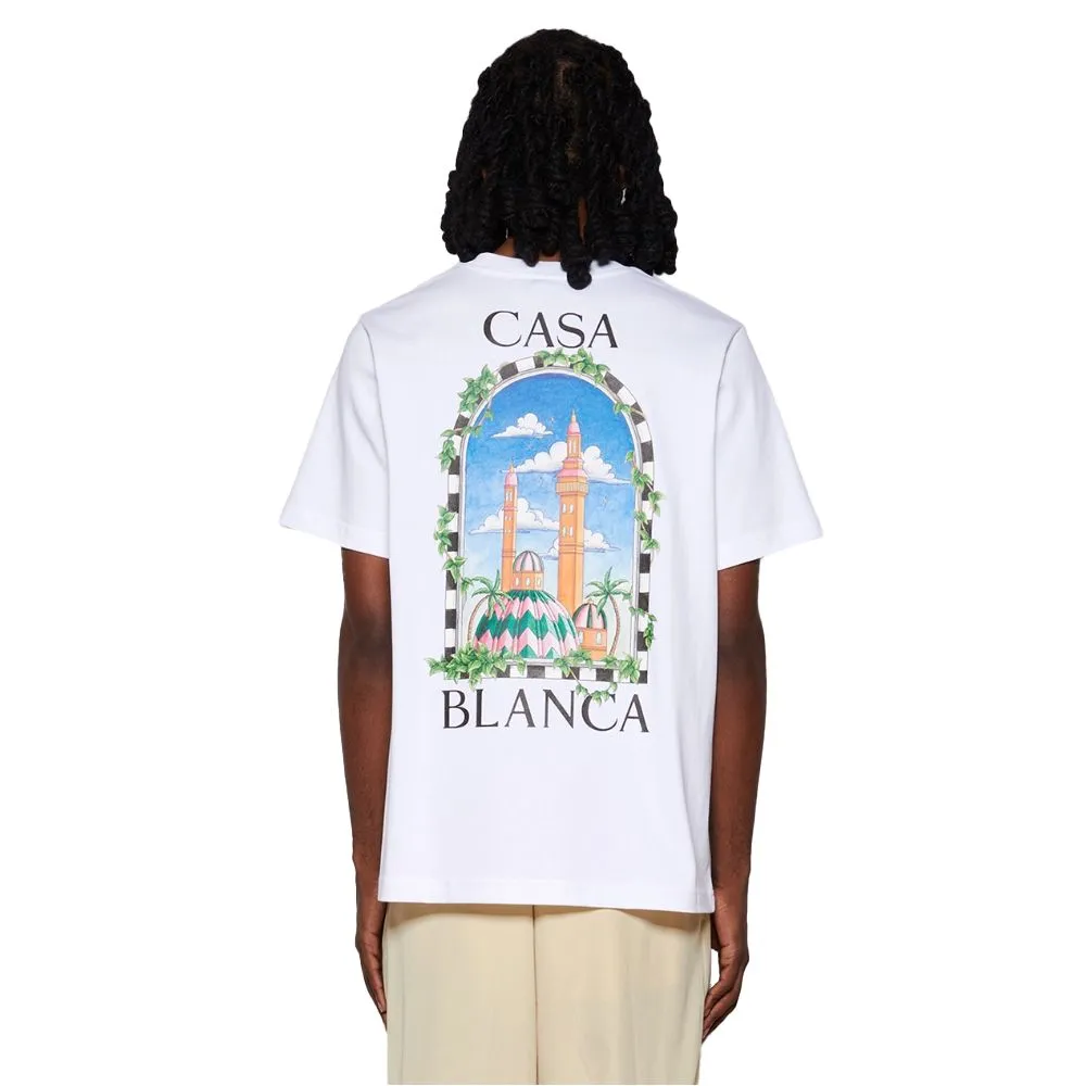 Casablanca White Cotton T-Shirt sold by Siebentaschen product image thumbnail 3