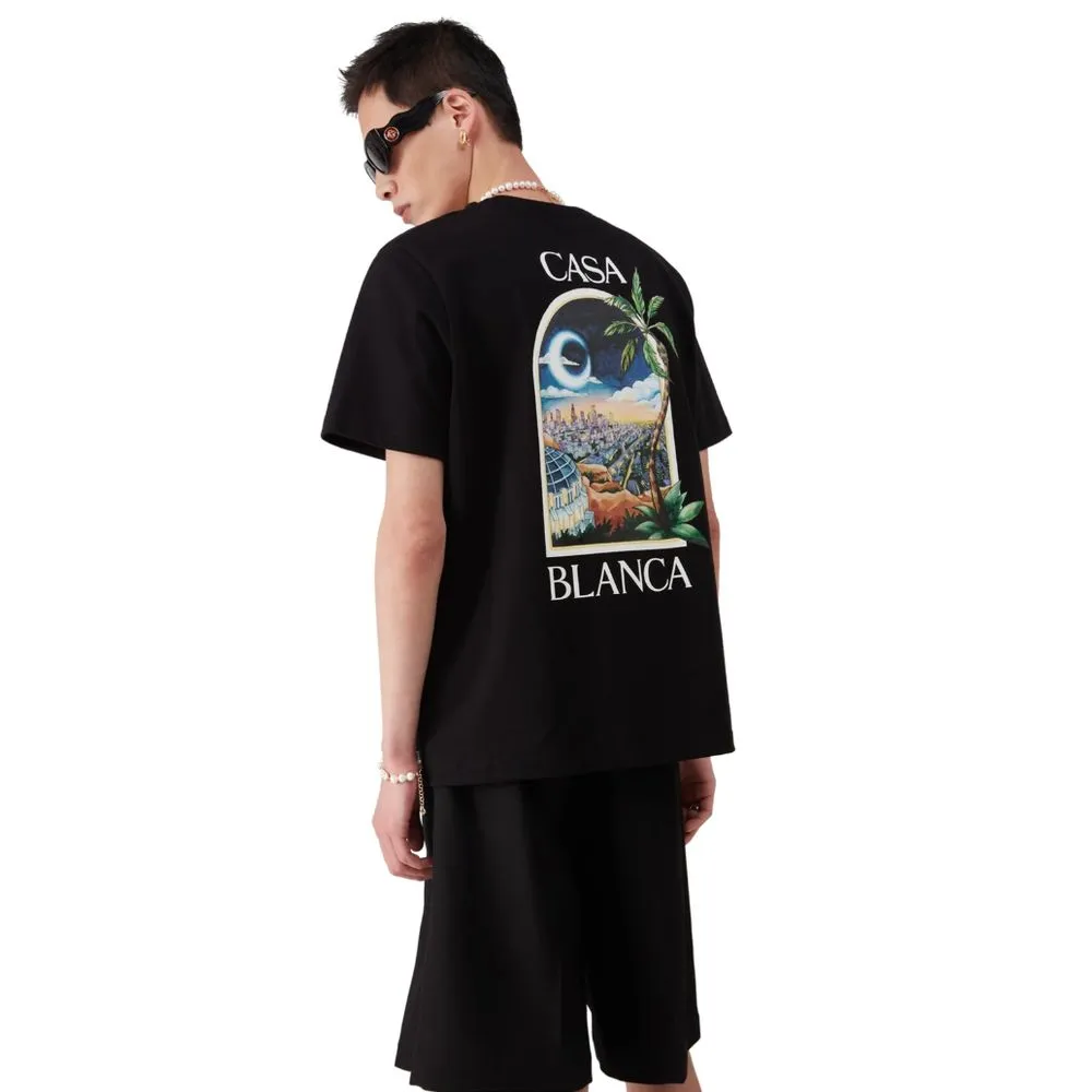 Casablanca Black Cotton T-Shirt sold by Siebentaschen product image thumbnail 4