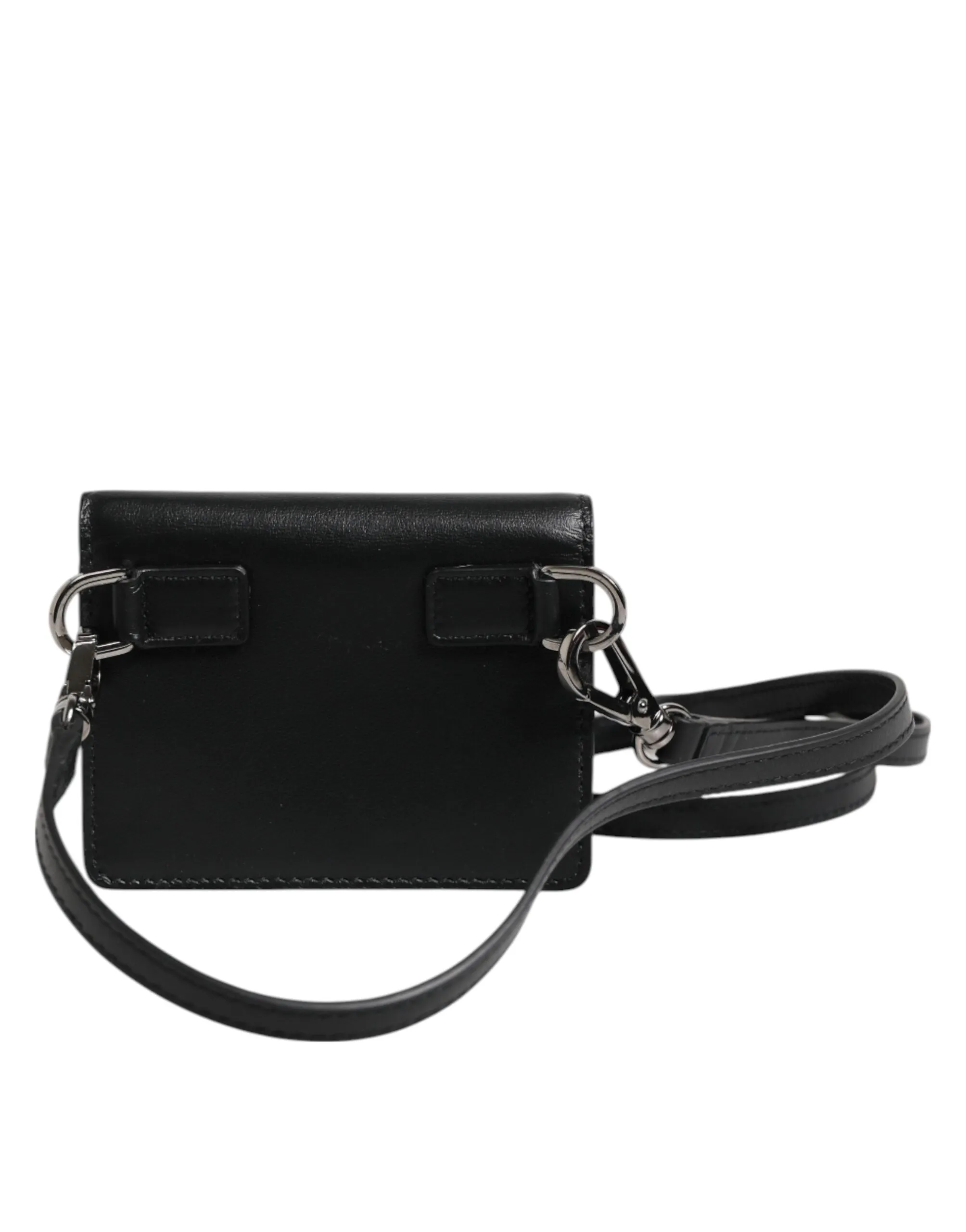 Dolce & Gabbana Black Leather Bifold Card Holder Crossbody Men Borse Bag sold by Siebentaschen product image thumbnail 4