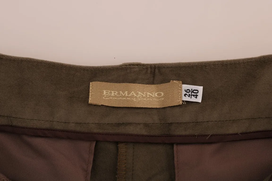 Ermanno Scervino Brown Velvet Bermuda Shorts sold by Siebentaschen product image thumbnail 5