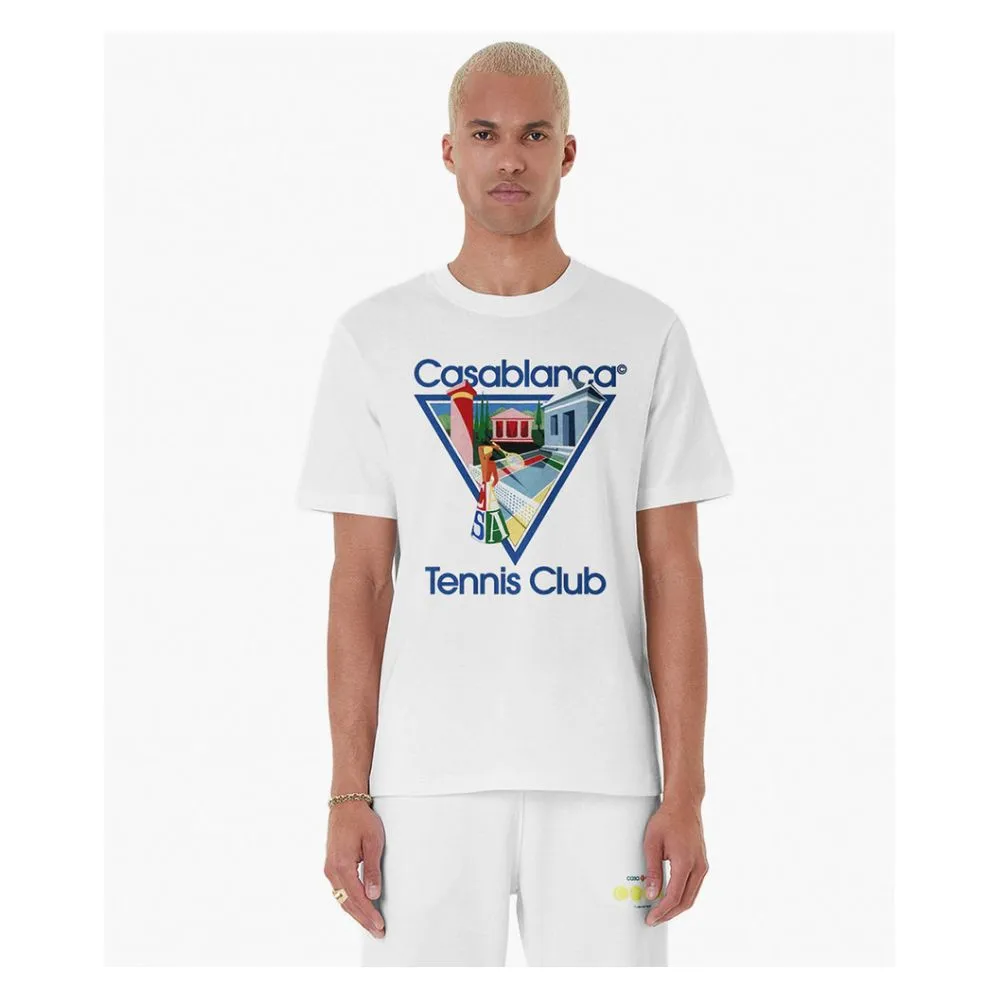 Casablanca White Cotton T-Shirt sold by Siebentaschen product image thumbnail 3