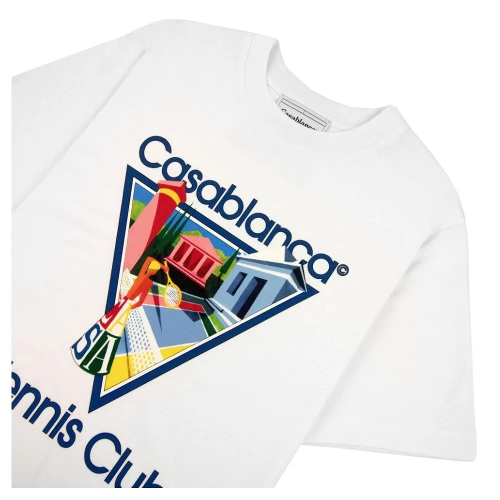 Casablanca White Cotton T-Shirt sold by Siebentaschen product image thumbnail 4