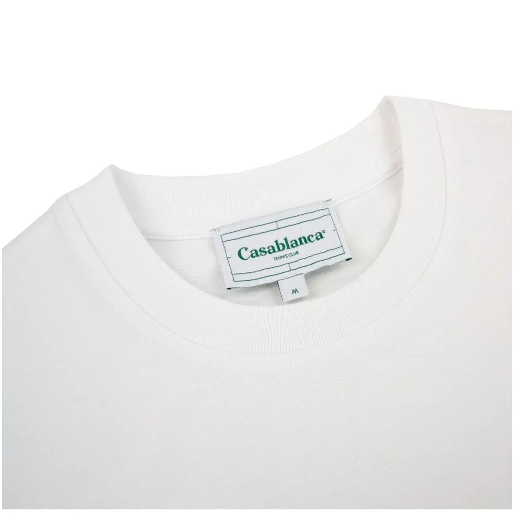 Casablanca White Cotton T-Shirt sold by Siebentaschen product image thumbnail 5