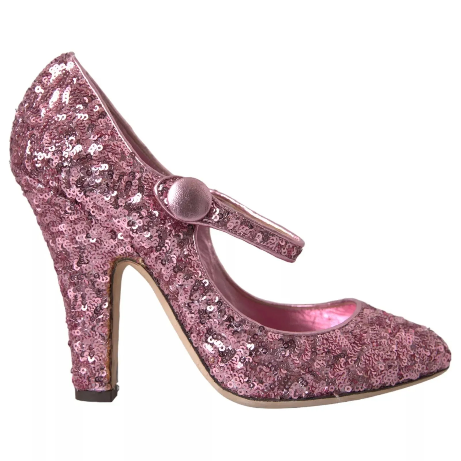 Dolce & Gabbana Pink Sequin Mary Jane Pumps High Heels Shoes sold by Siebentaschen