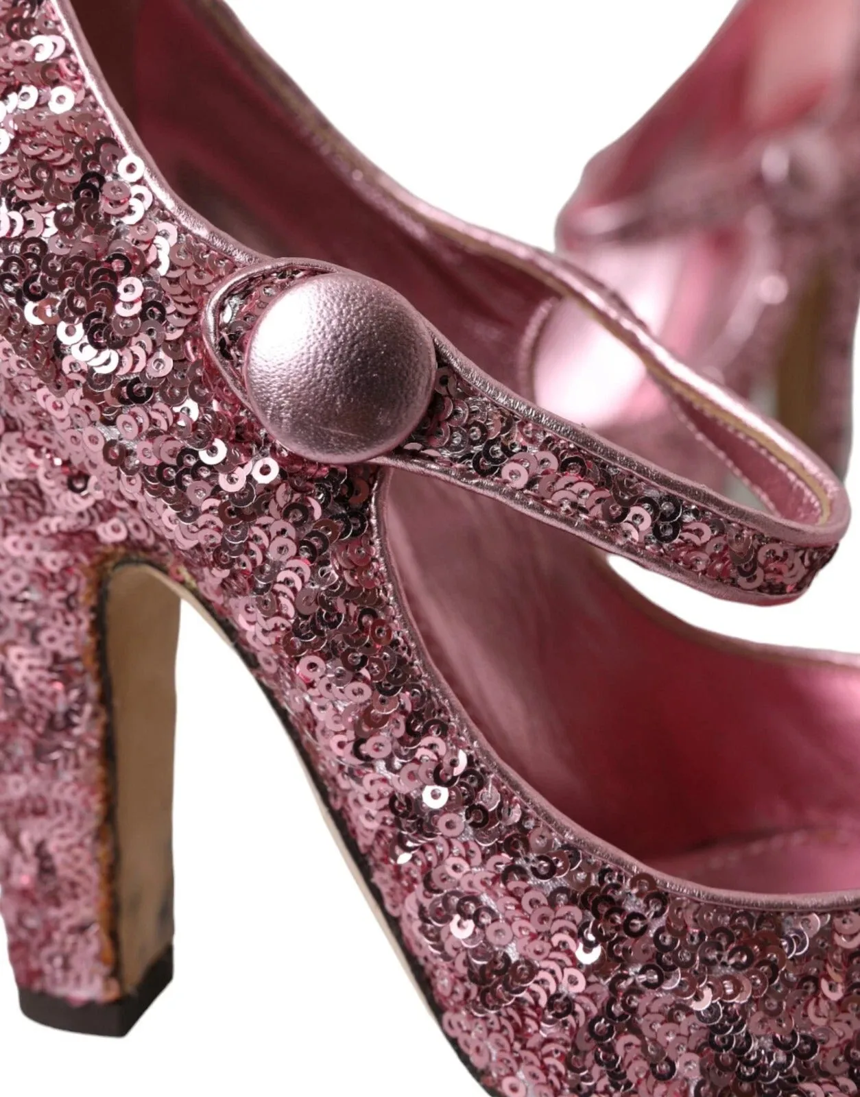 Dolce & Gabbana Pink Sequin Mary Jane Pumps High Heels Shoes sold by Siebentaschen product image thumbnail 5
