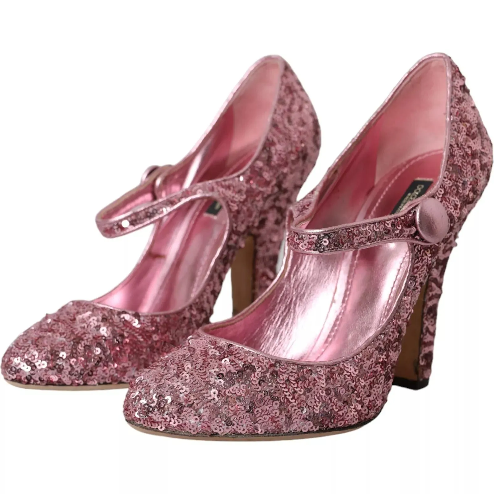 Dolce & Gabbana Pink Sequin Mary Jane Pumps High Heels Shoes sold by Siebentaschen product image thumbnail 2