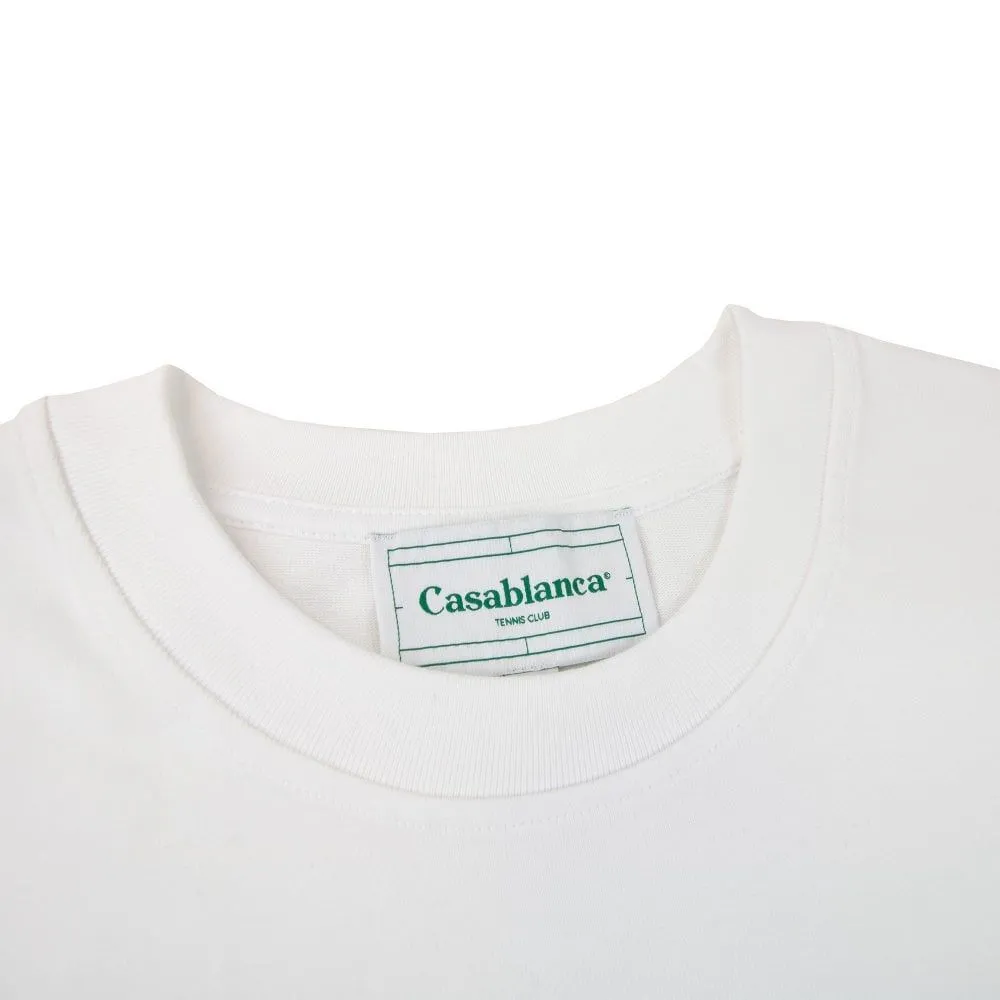 Casablanca White Cotton T-Shirt sold by Siebentaschen product image thumbnail 4