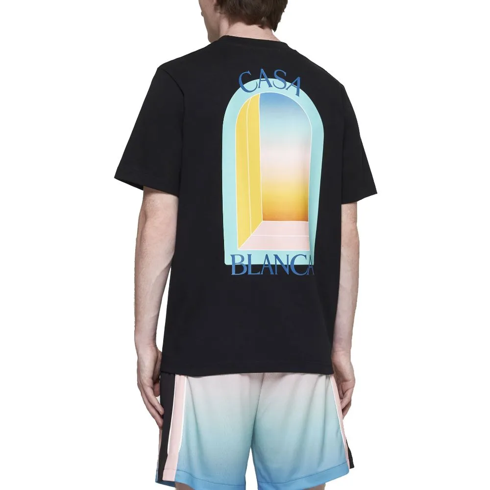 Casablanca Black Cotton T-Shirt sold by Siebentaschen product image thumbnail 3