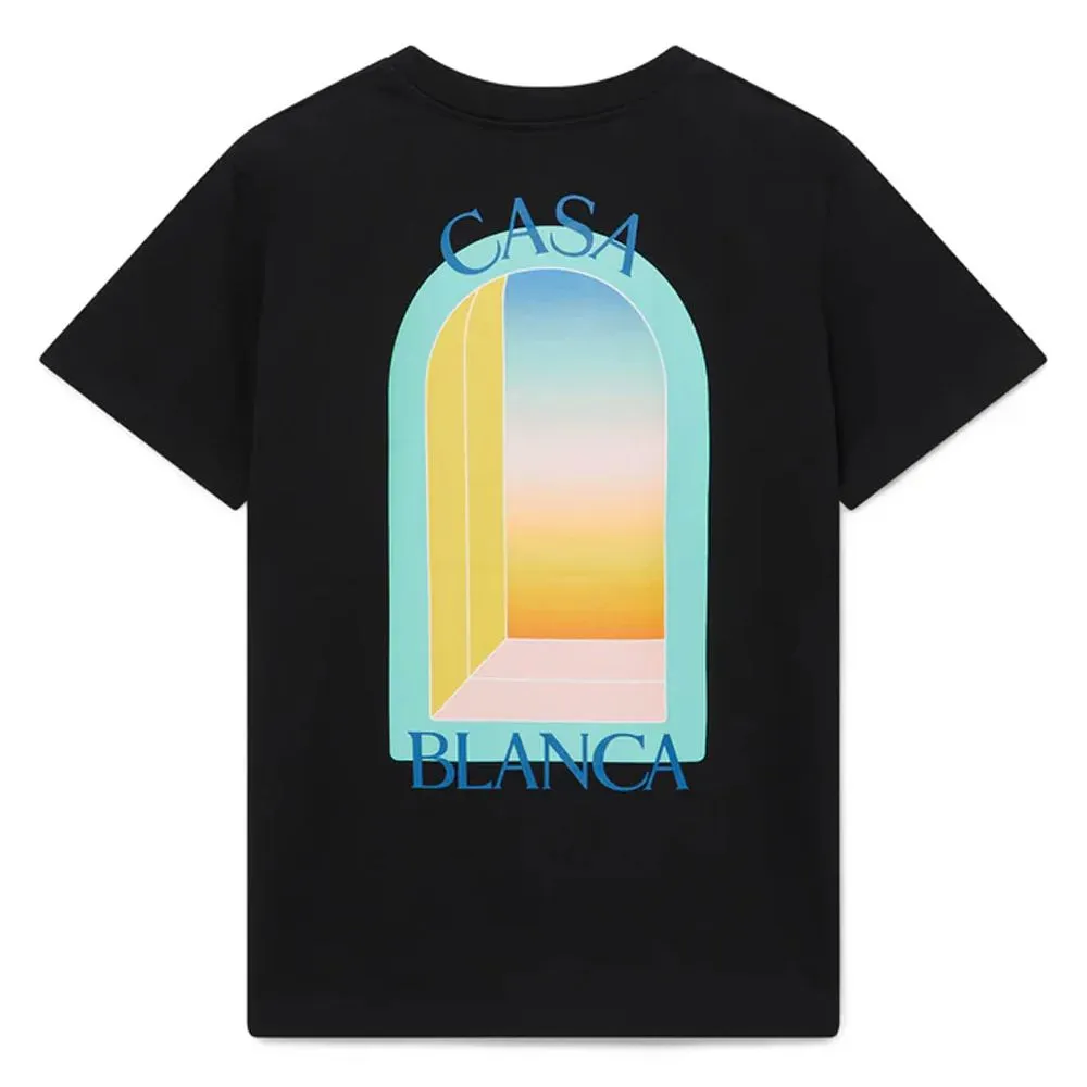 Casablanca Black Cotton T-Shirt sold by Siebentaschen product image thumbnail 2