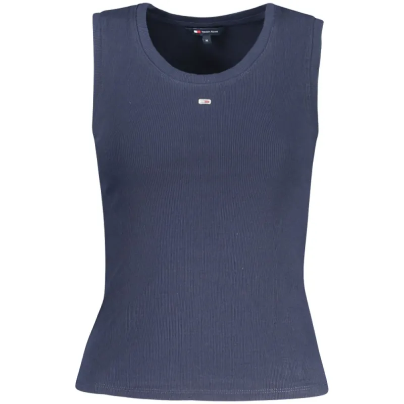 Tommy Hilfiger Blue Cotton Tank Top sold by Siebentaschen