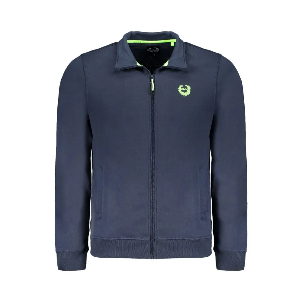 Gianmarco Venturi Blue Cotton Sweatshirt sold by Siebentaschen