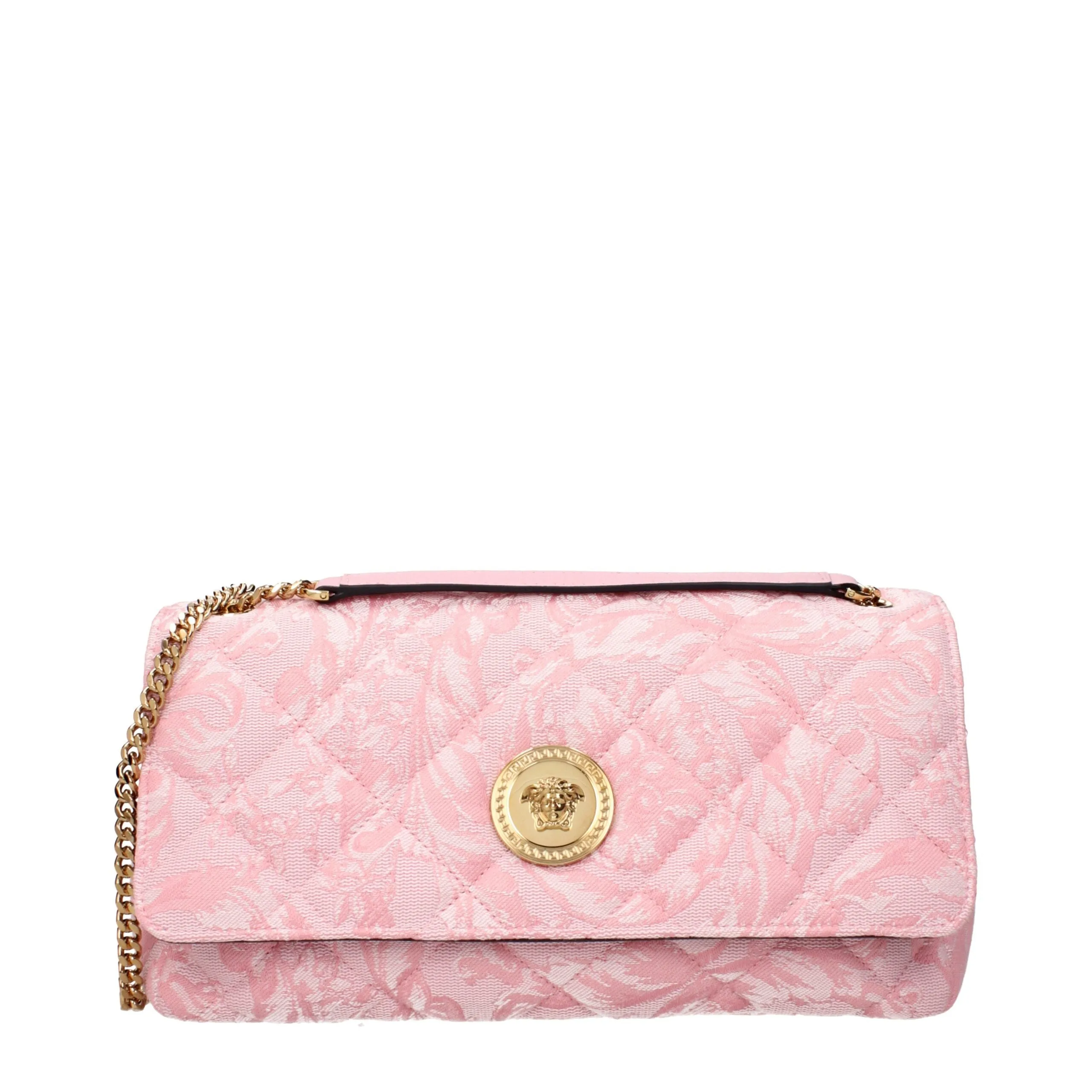 Versace Pink Fabric Shoulder Bag sold by Siebentaschen