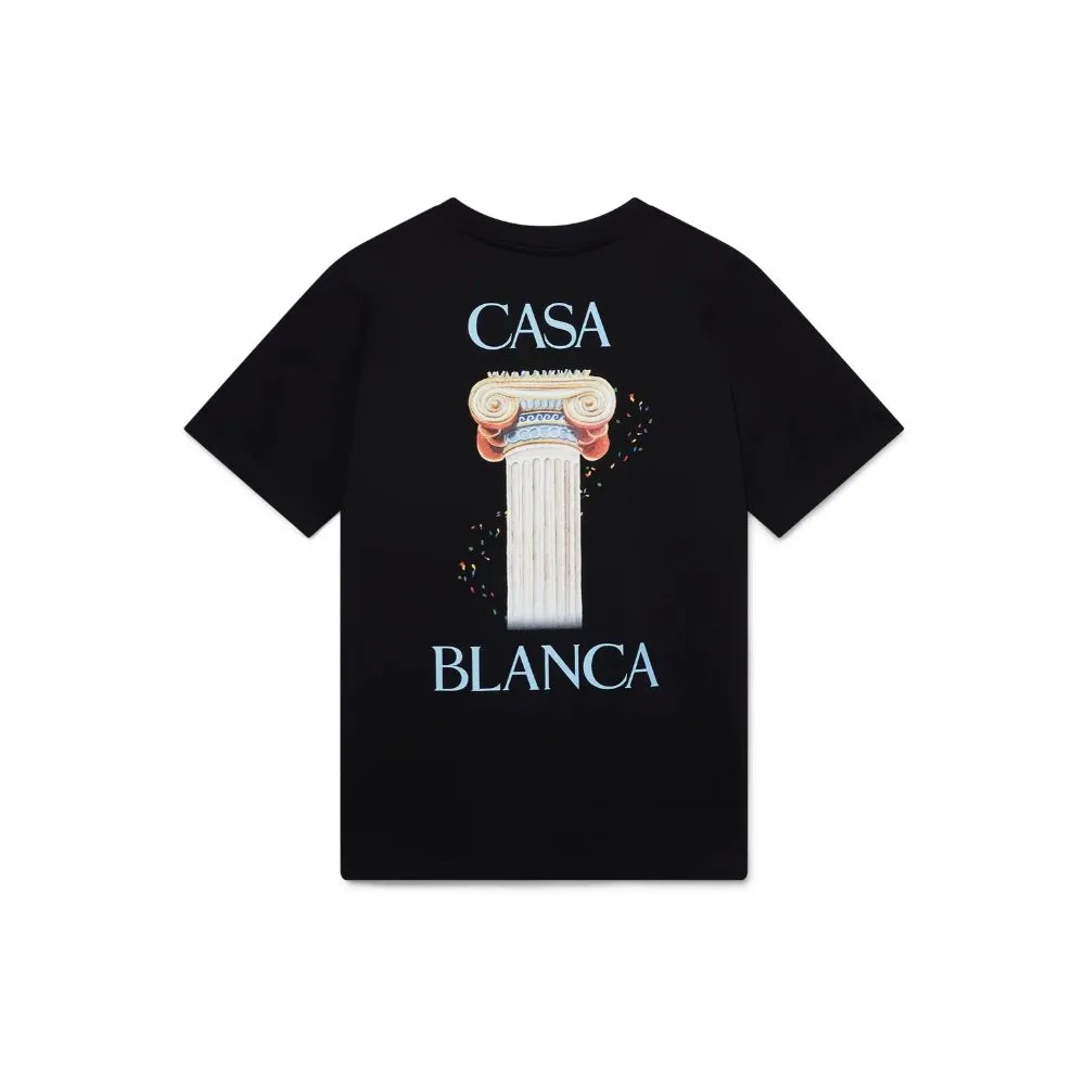 Casablanca Black Cotton T-Shirt sold by Siebentaschen product image thumbnail 2