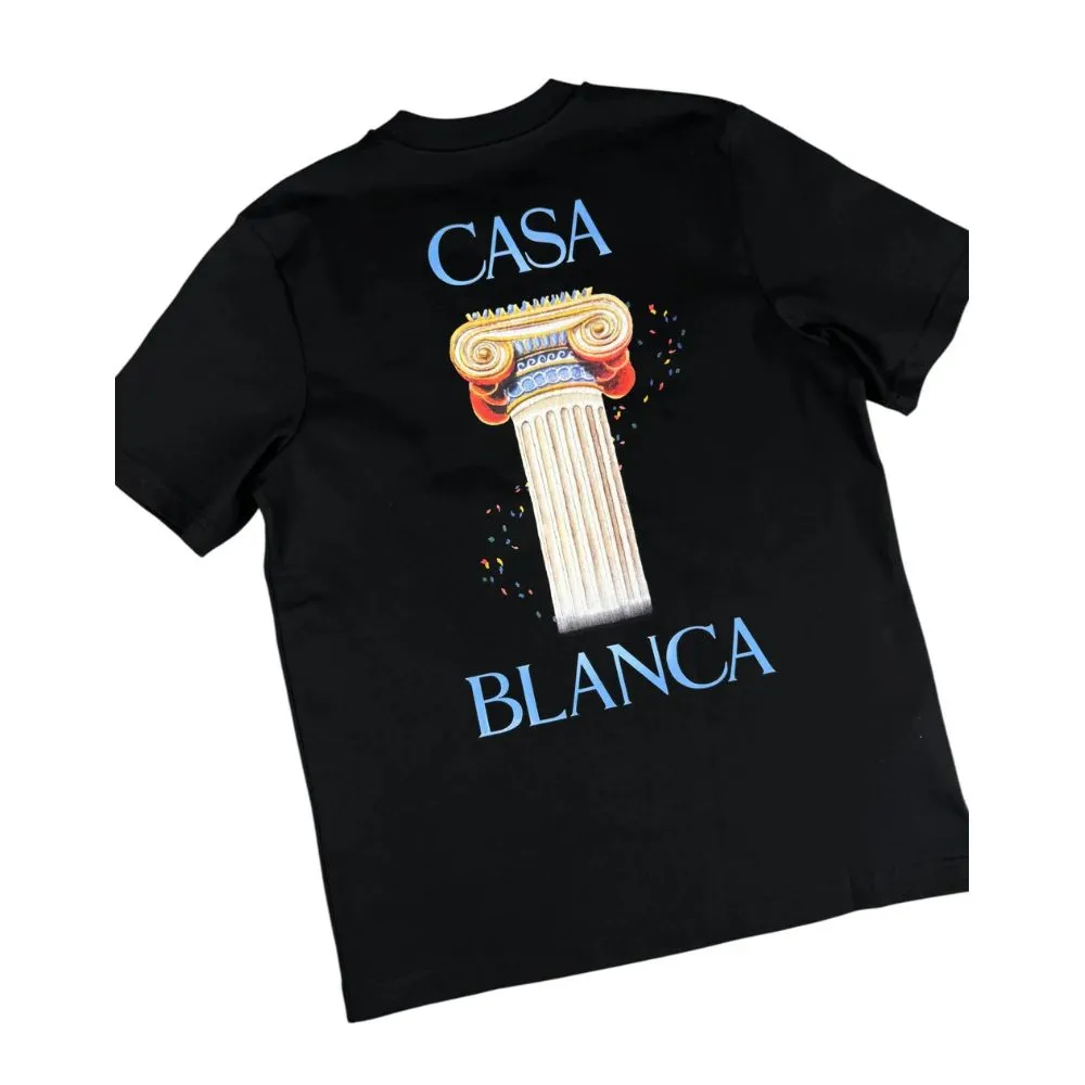 Casablanca Black Cotton T-Shirt sold by Siebentaschen product image thumbnail 3
