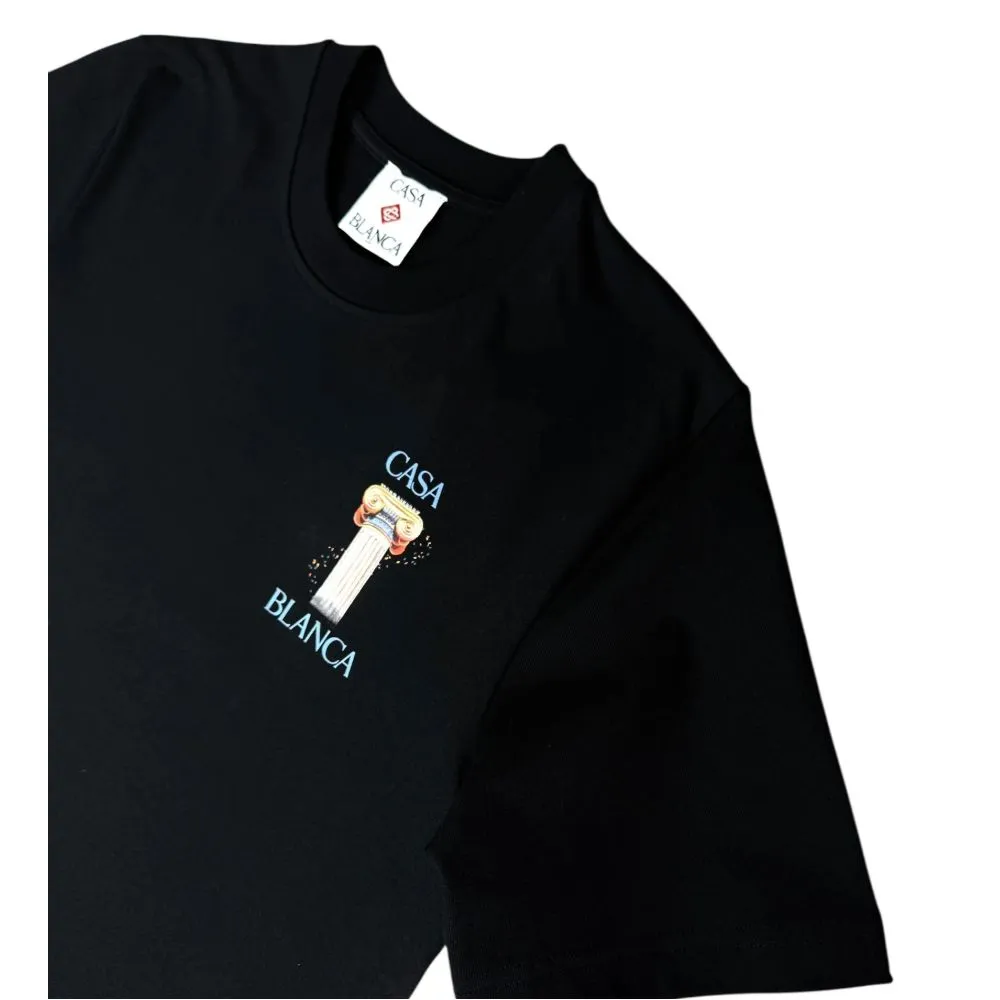 Casablanca Black Cotton T-Shirt sold by Siebentaschen product image thumbnail 4