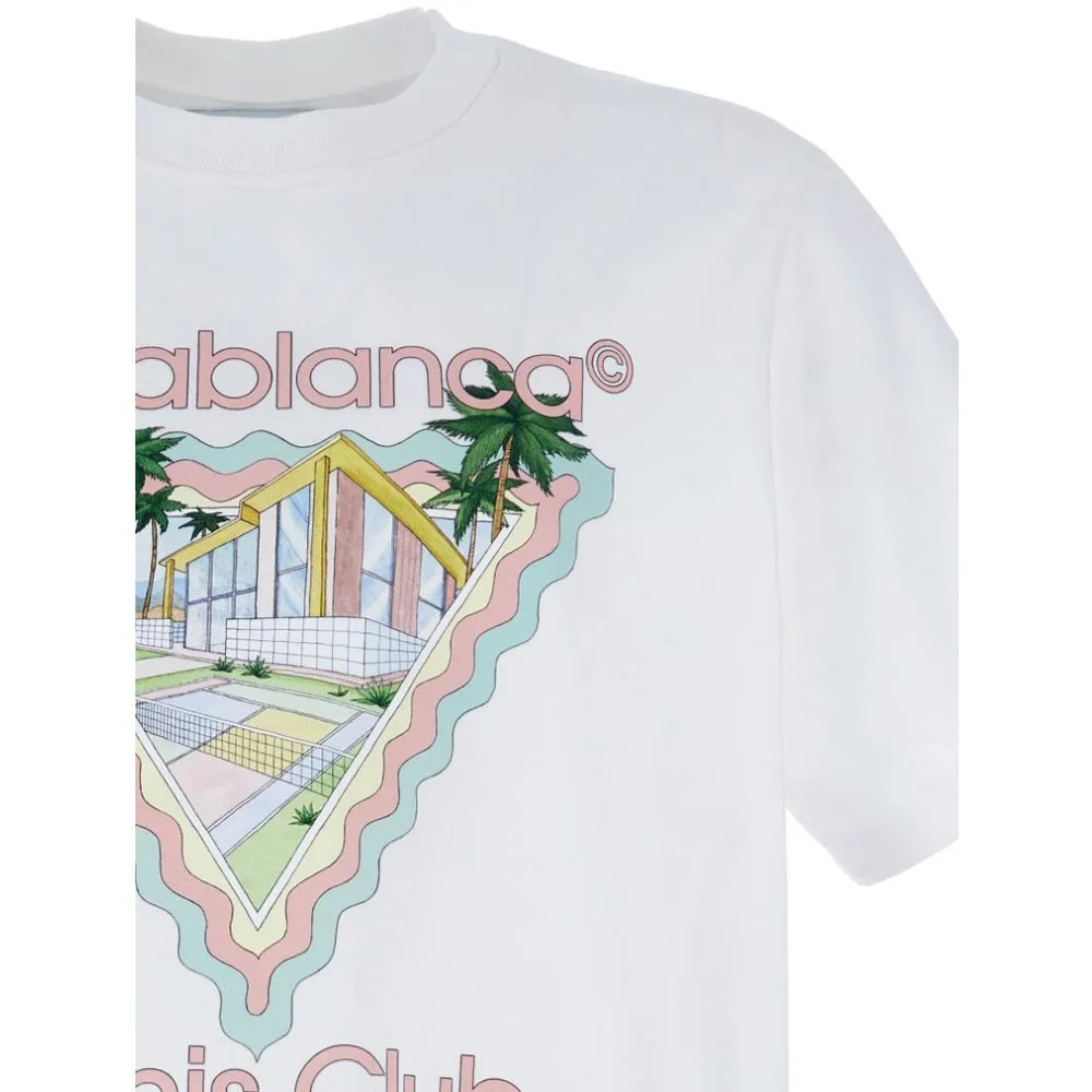 Casablanca White Cotton T-Shirt sold by Siebentaschen product image thumbnail 3