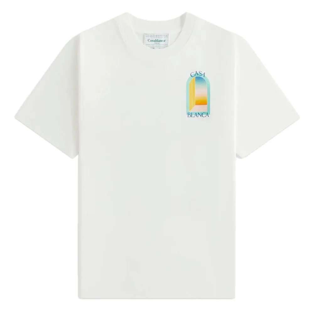 Casablanca White Cotton T-Shirt sold by Siebentaschen