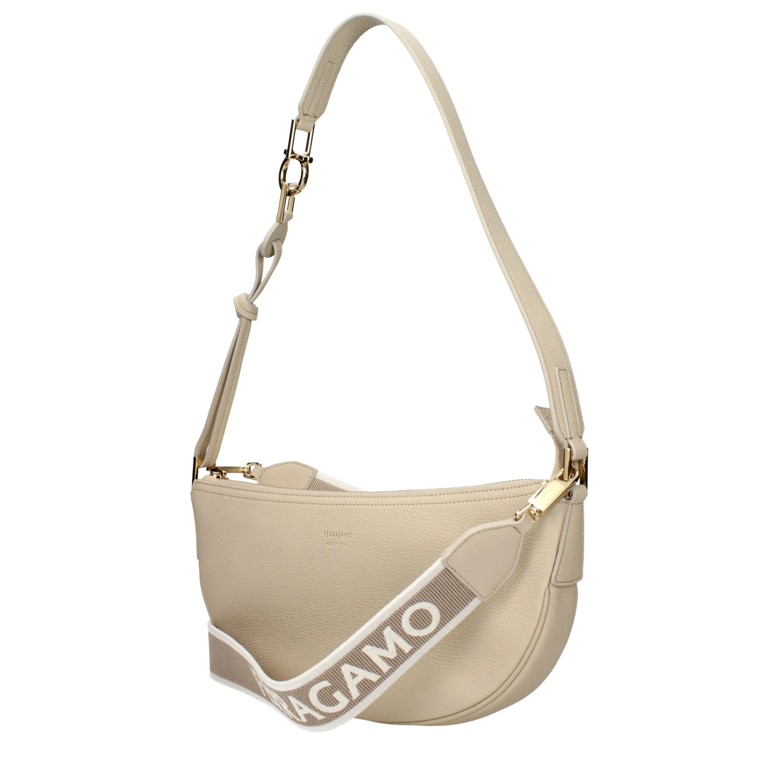 Salvatore Ferragamo Gray Leather Shoulder Bag sold by Siebentaschen product image thumbnail 2