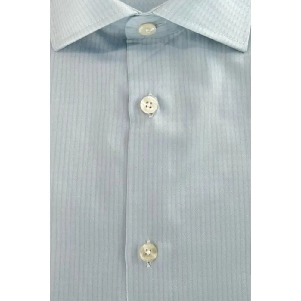 Baldinini Trend Light Blue Cotton Shirt sold by Siebentaschen product image thumbnail 3