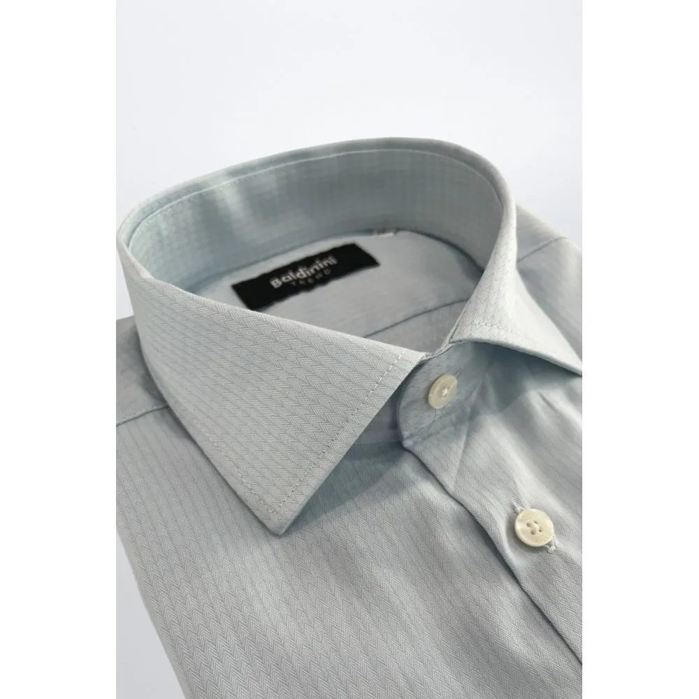 Baldinini Trend Light Blue Cotton Shirt sold by Siebentaschen product image thumbnail 2
