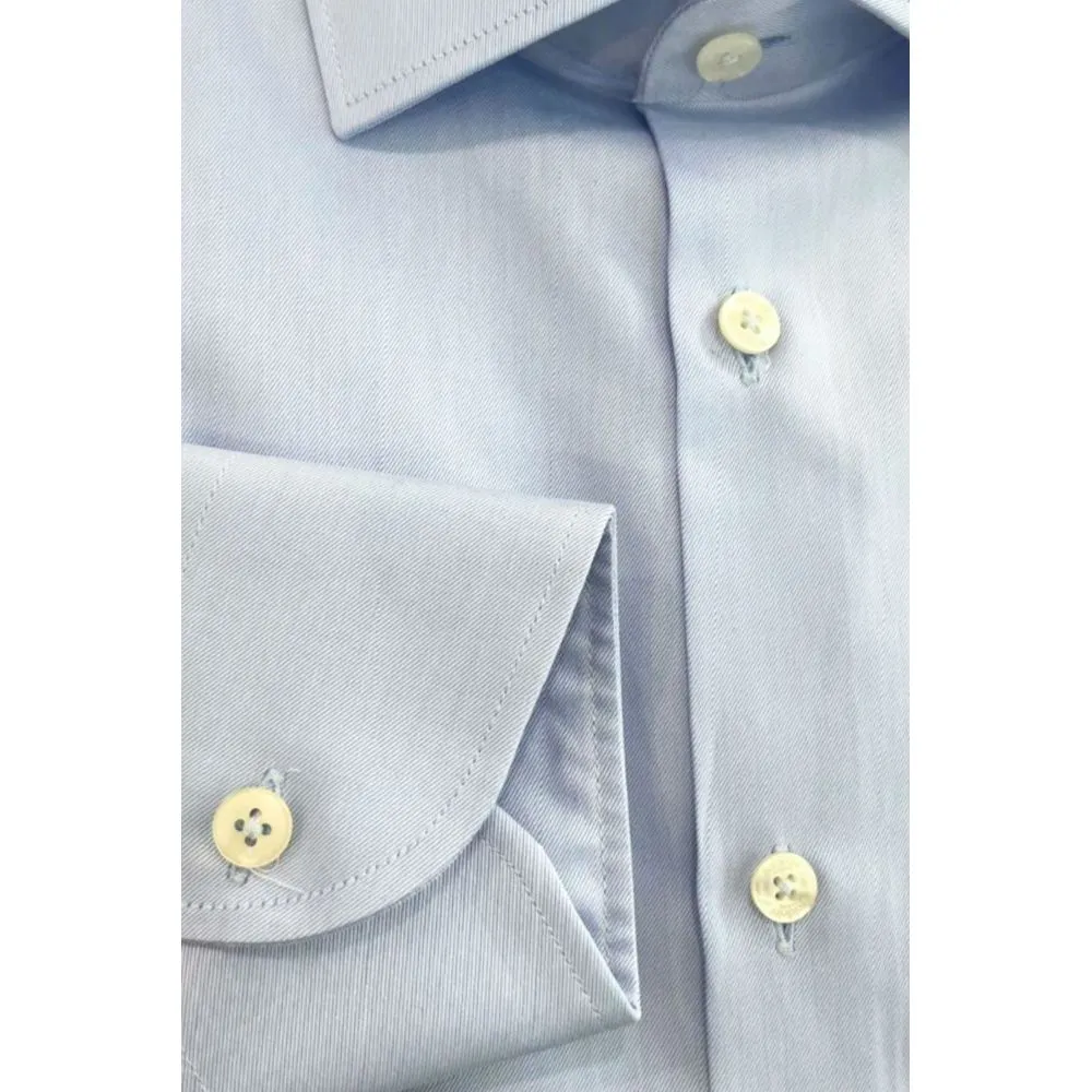 Baldinini Trend Light Blue Cotton Shirt sold by Siebentaschen product image thumbnail 4