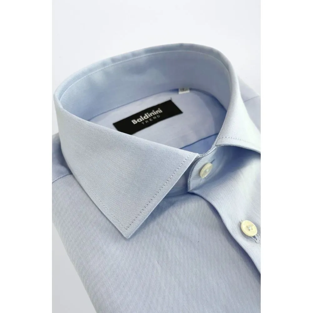 Baldinini Trend Light Blue Cotton Shirt sold by Siebentaschen product image thumbnail 2