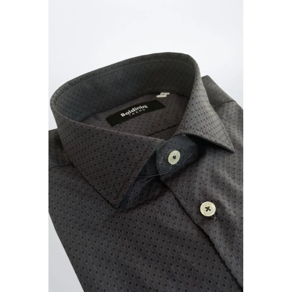 Baldinini Trend Gray Cotton Shirt sold by Siebentaschen product image thumbnail 2