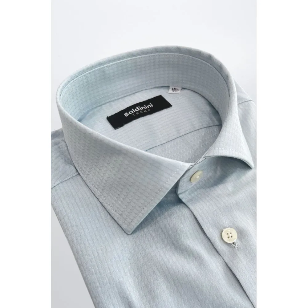 Baldinini Trend Light Blue Cotton Shirt sold by Siebentaschen product image thumbnail 2