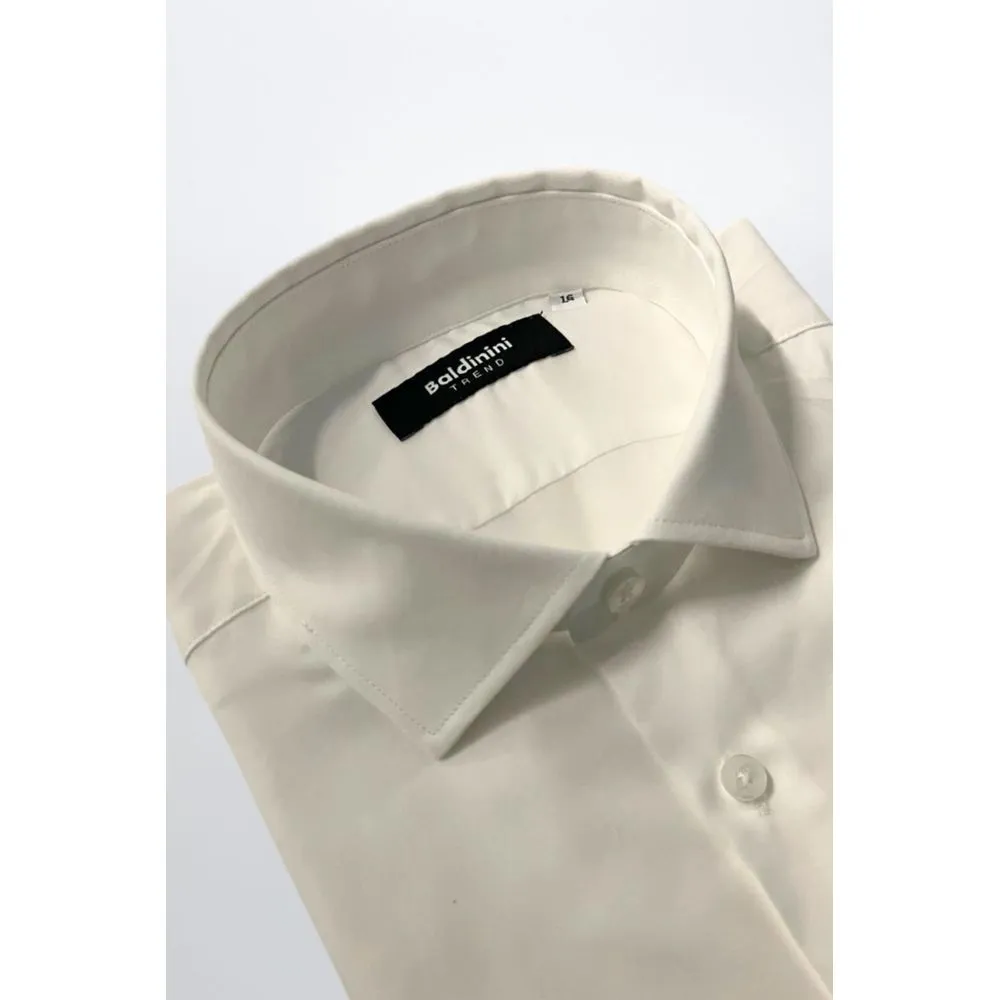 Baldinini Trend White Cotton Men Shirt sold by Siebentaschen product image thumbnail 2