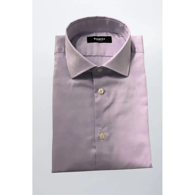Baldinini Trend Purple Cotton Shirt sold by Siebentaschen