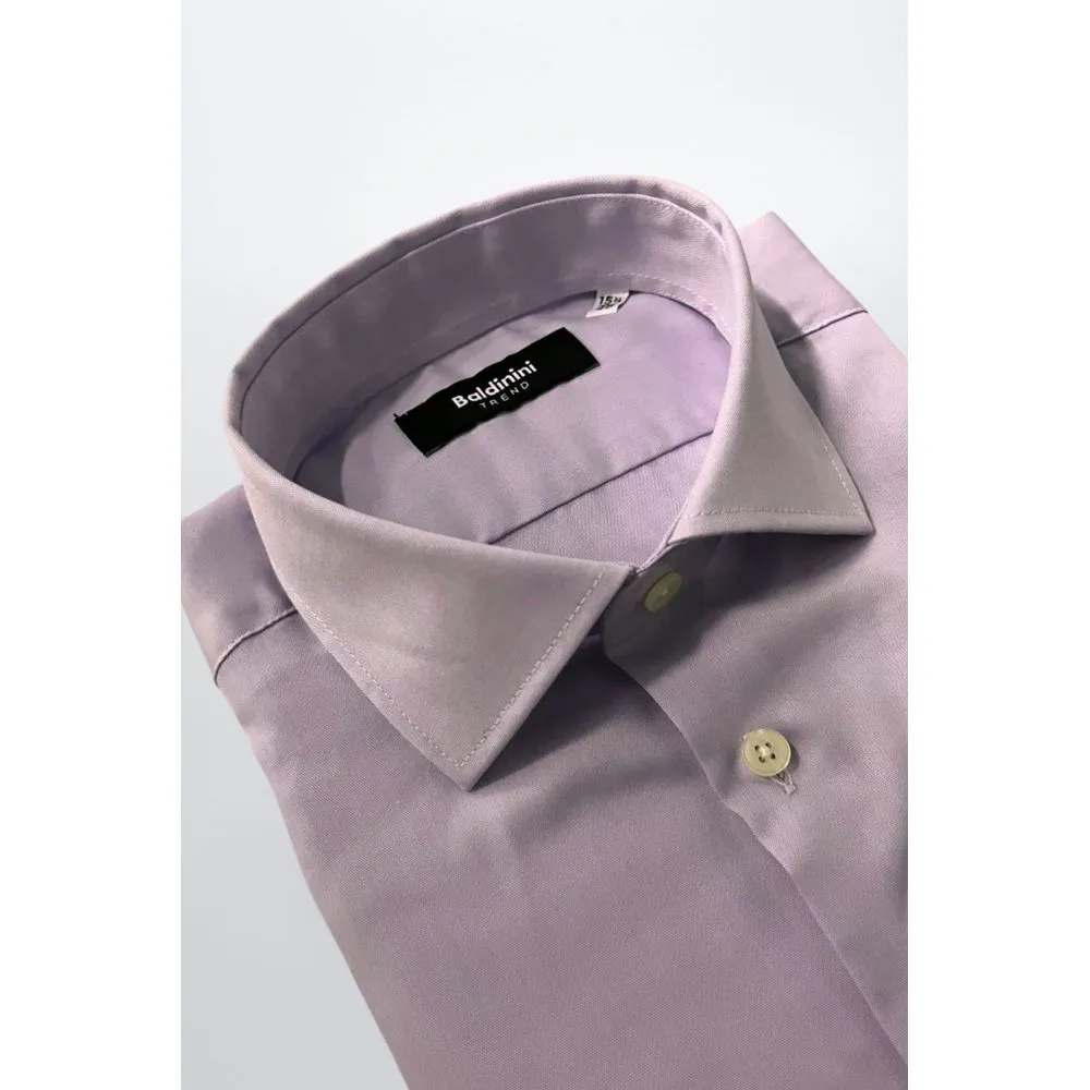 Baldinini Trend Purple Cotton Shirt sold by Siebentaschen product image thumbnail 2