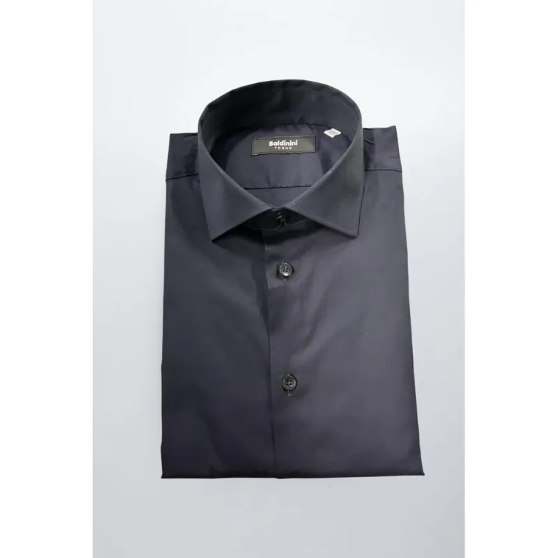 Baldinini Trend Black Cotton Shirt sold by Siebentaschen