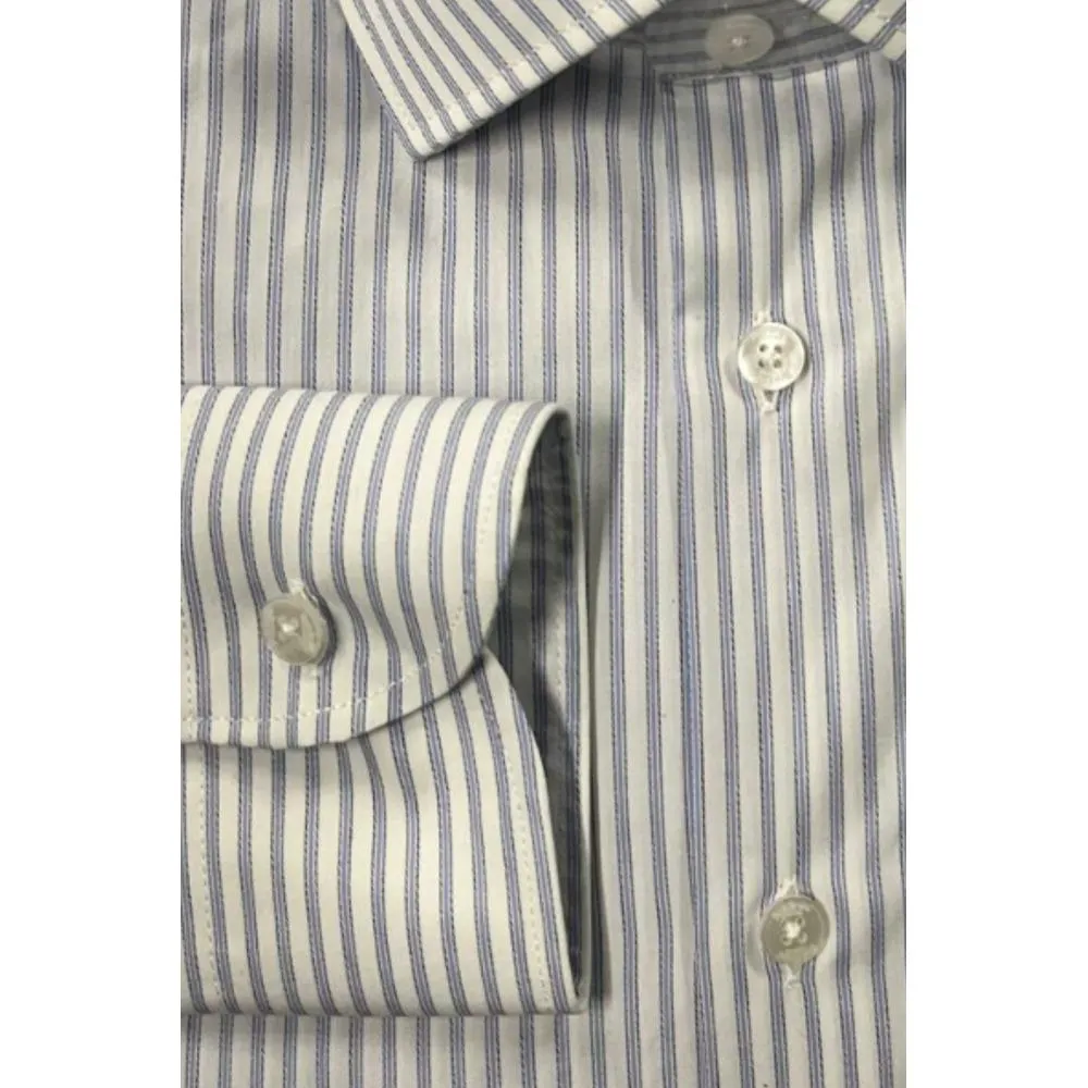 Baldinini Trend Light Blue Cotton Shirt sold by Siebentaschen product image thumbnail 4