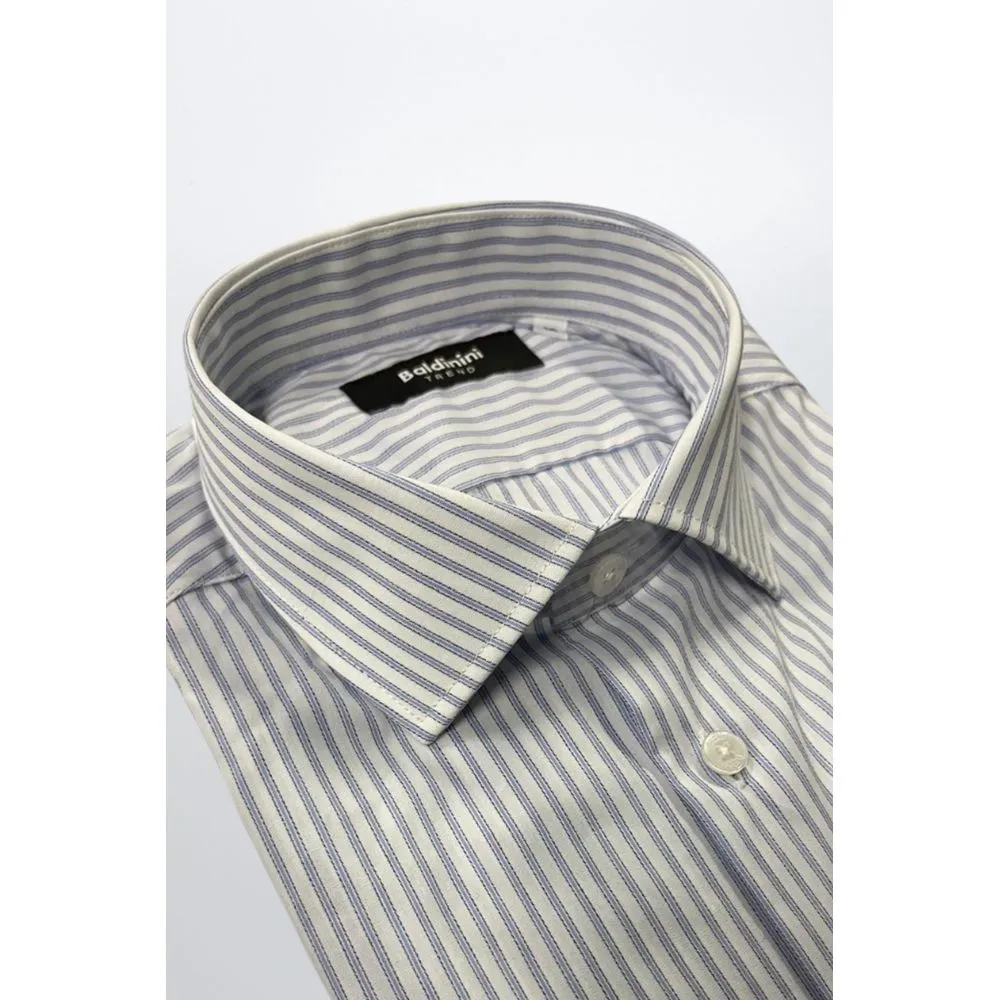 Baldinini Trend Light Blue Cotton Shirt sold by Siebentaschen product image thumbnail 2