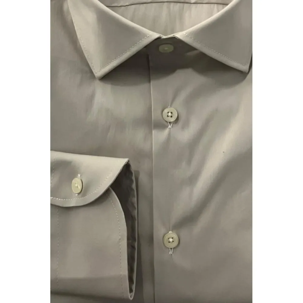 Baldinini Trend Beige Cotton Shirt sold by Siebentaschen product image thumbnail 4
