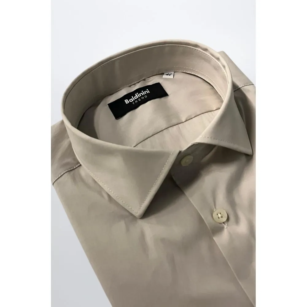 Baldinini Trend Beige Cotton Shirt sold by Siebentaschen product image thumbnail 2