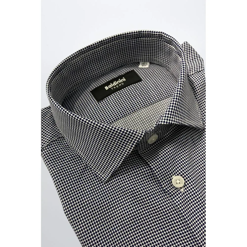 Baldinini Trend Blue Cotton Shirt sold by Siebentaschen product image thumbnail 2