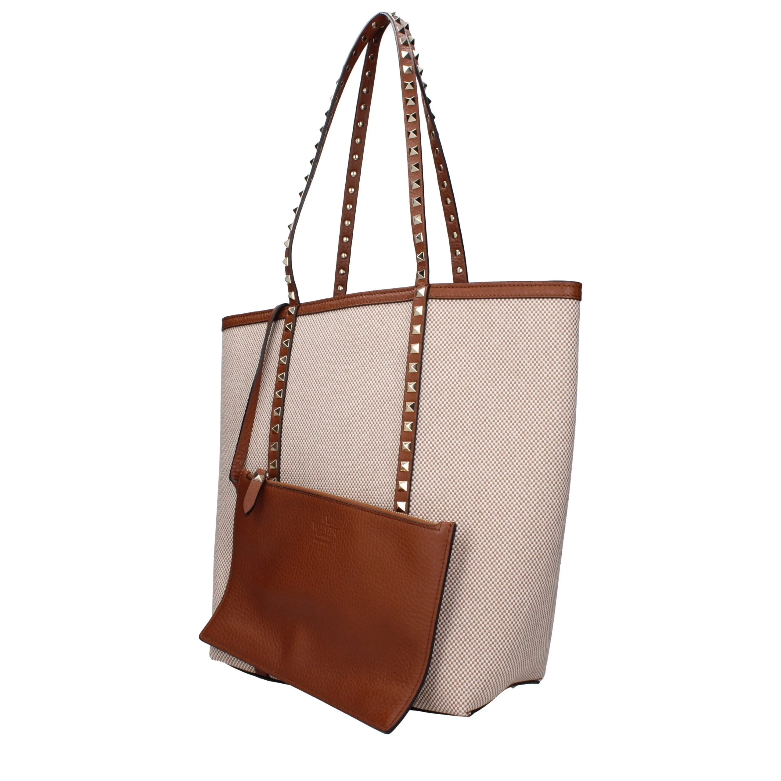 Valentino Garavani Beige Fabric Shoulder Bag sold by Siebentaschen product image thumbnail 2