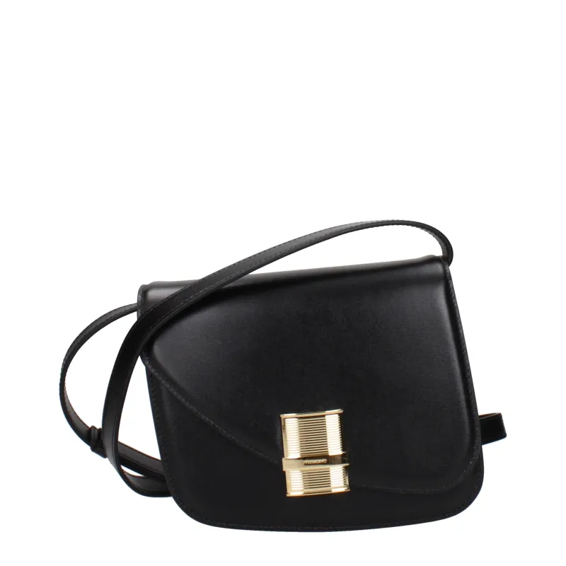 Salvatore Ferragamo Black Leather Crossbody Bag sold by Siebentaschen