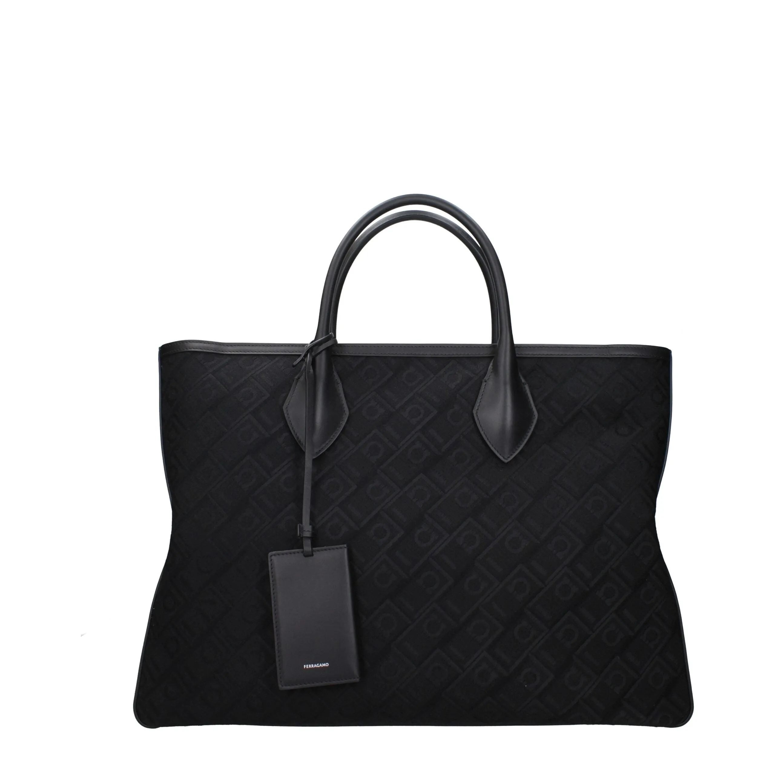 Salvatore Ferragamo Black Fabric Handbag sold by Siebentaschen