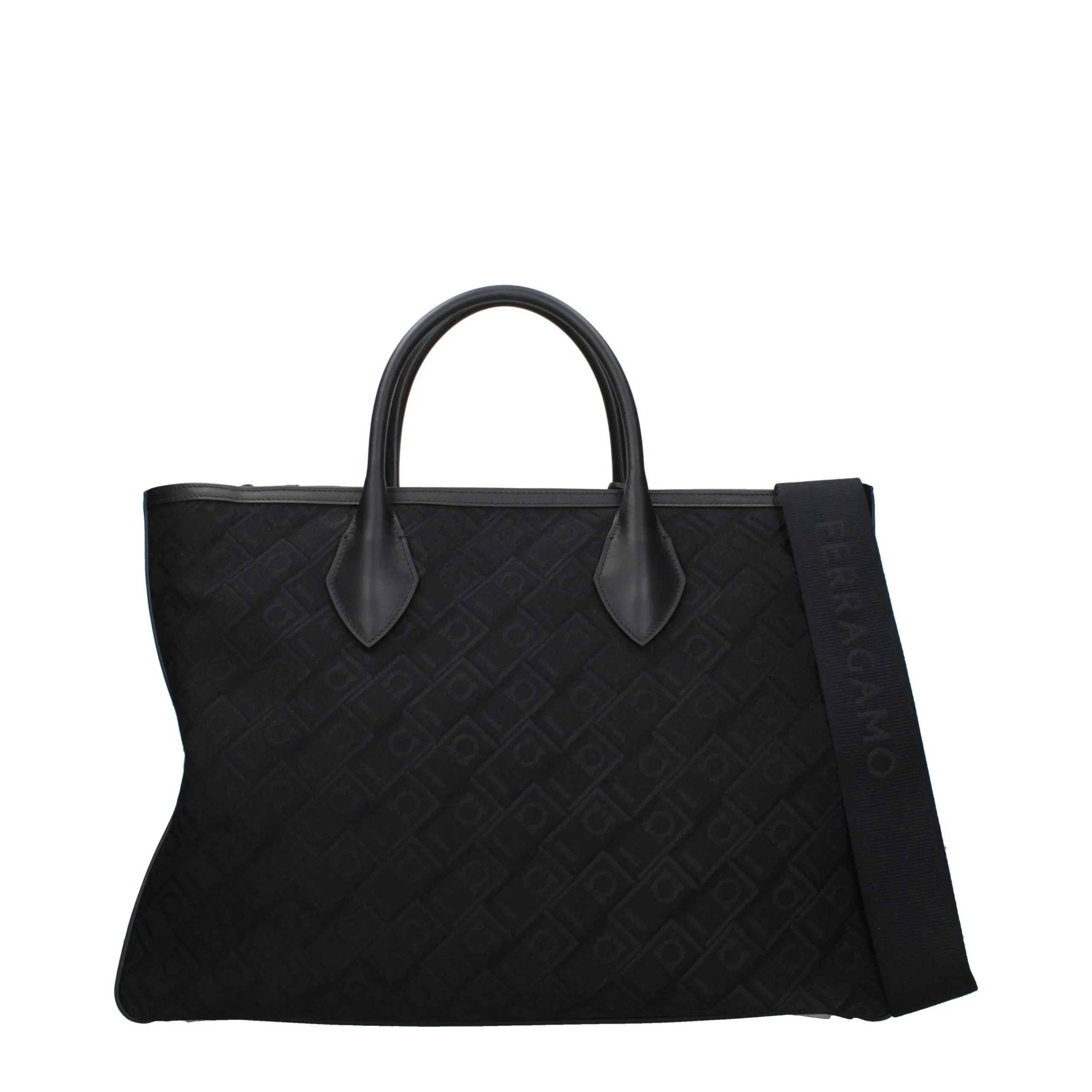 Salvatore Ferragamo Black Fabric Handbag sold by Siebentaschen product image thumbnail 3