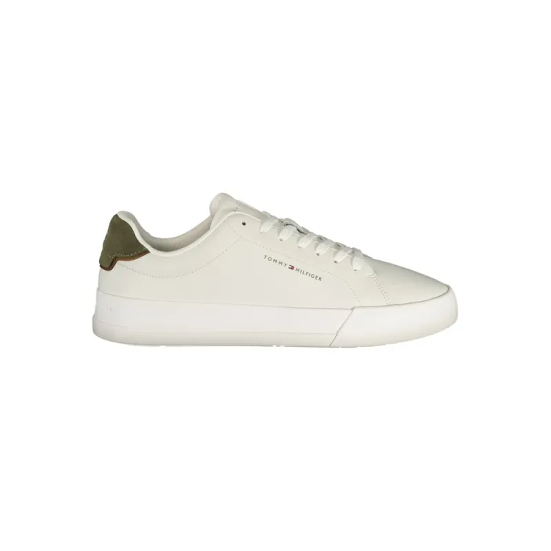 Tommy Hilfiger White Leather Men Sneaker sold by Siebentaschen