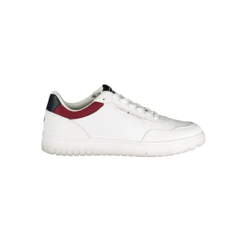 Tommy Hilfiger White Leather Men Sneaker sold by Siebentaschen