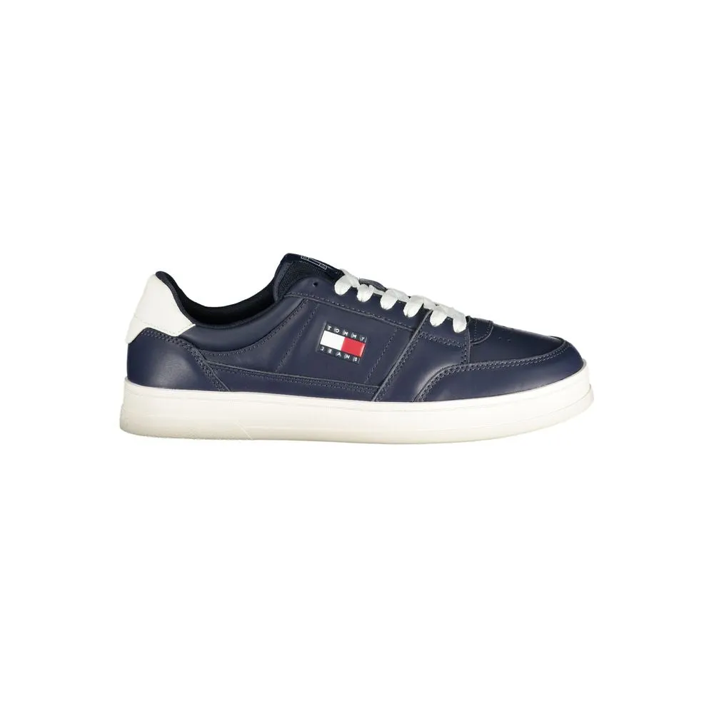 Tommy Hilfiger Blue Leather Men Sneaker sold by Siebentaschen