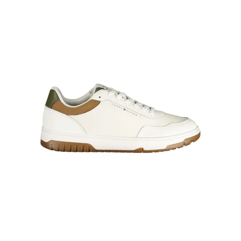 Tommy Hilfiger White Leather Men Sneaker sold by Siebentaschen