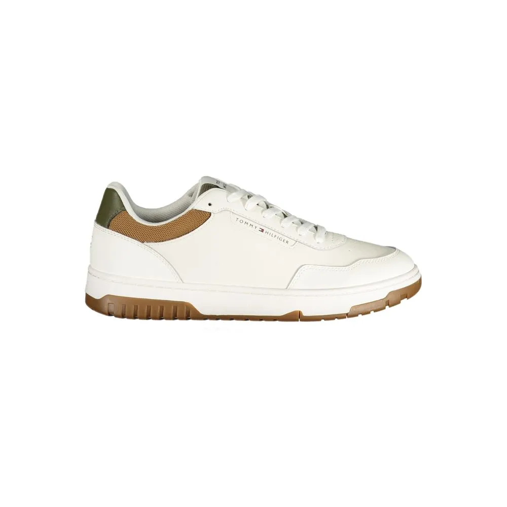 Tommy Hilfiger White Leather Men Sneaker sold by Siebentaschen