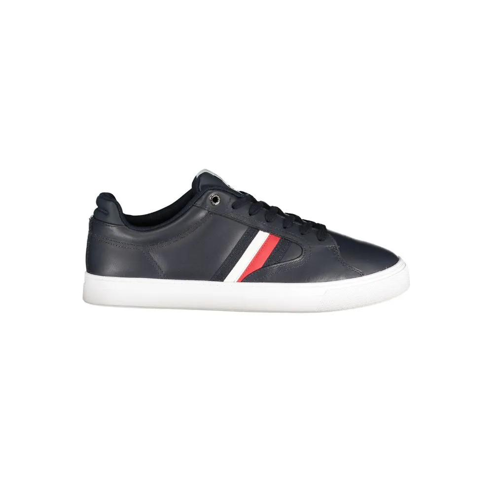 Tommy Hilfiger Blue Leather Men Sneaker sold by Siebentaschen